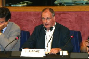 Patrick Garvey speaking at a conference